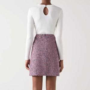 L.K. Bennett Charlie Pink Recycled Tweed Skirt